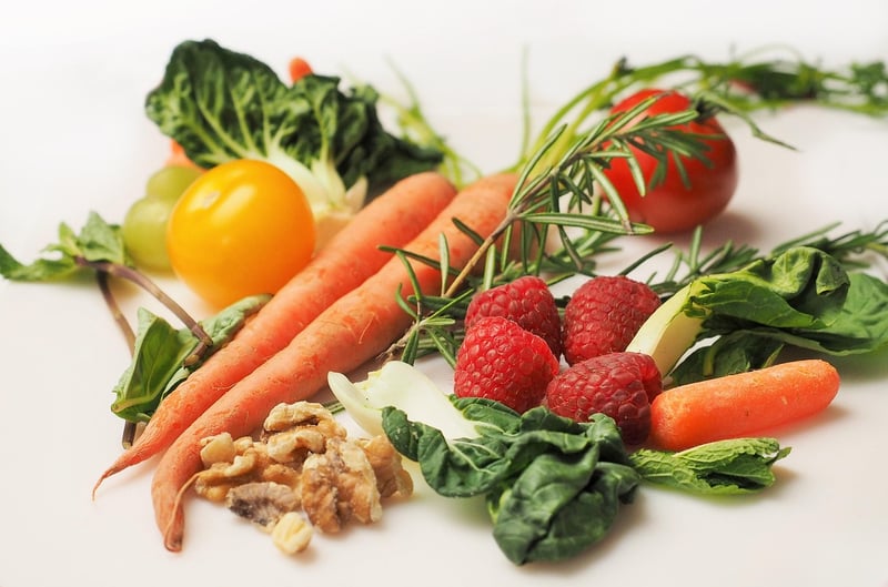 Fresh fruits and vegetables